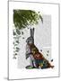 Hare with Butterfly Cloak-Fab Funky-Mounted Art Print