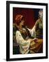 Harem Beauty holding a Bird-Jan Portielje-Framed Giclee Print