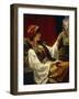 Harem Beauty holding a Bird-Jan Portielje-Framed Giclee Print