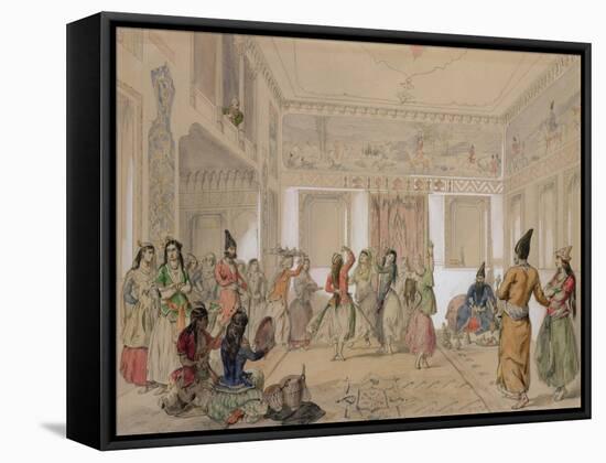 Harem Feast, Tehran-Amadeo Preziosi-Framed Stretched Canvas