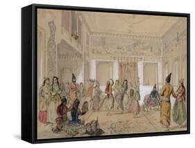 Harem Feast, Tehran-Amadeo Preziosi-Framed Stretched Canvas