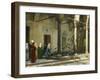 Harem Women Feeding Pigeons in a Courtyard-Jean Leon Gerome-Framed Giclee Print