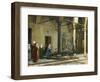 Harem Women Feeding Pigeons in a Courtyard-Jean Leon Gerome-Framed Giclee Print