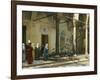 Harem Women Feeding Pigeons in a Courtyard-Jean Leon Gerome-Framed Giclee Print