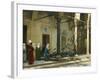 Harem Women Feeding Pigeons in a Courtyard-Jean Leon Gerome-Framed Giclee Print