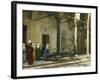 Harem Women Feeding Pigeons in a Courtyard-Jean Leon Gerome-Framed Giclee Print