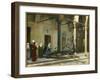 Harem Women Feeding Pigeons in a Courtyard-Jean Leon Gerome-Framed Giclee Print