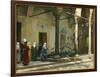 Harem Women Feeding Pigeons in a Courtyard-Jean Leon Gerome-Framed Giclee Print