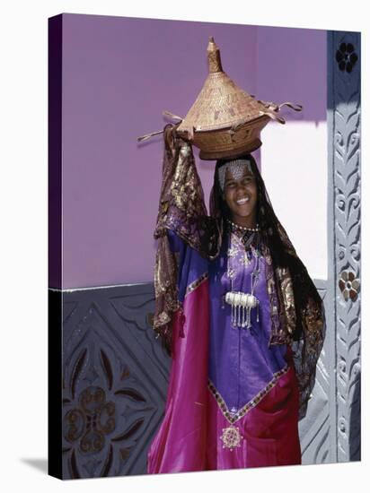 Harerge Province, Harar, an Harari Girl in Wedding Attire, Ethiopia-Nigel Pavitt-Stretched Canvas