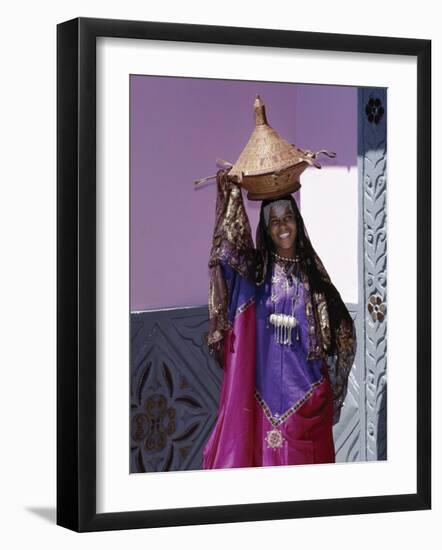 Harerge Province, Harar, an Harari Girl in Wedding Attire, Ethiopia-Nigel Pavitt-Framed Photographic Print