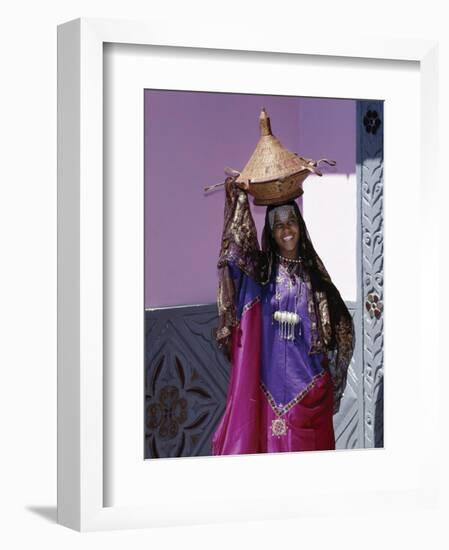 Harerge Province, Harar, an Harari Girl in Wedding Attire, Ethiopia-Nigel Pavitt-Framed Photographic Print