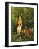 Hares, 1878-Olaf August Hermansen-Framed Giclee Print