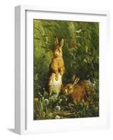 Hares, 1878-Olaf August Hermansen-Framed Giclee Print