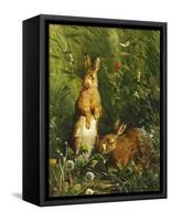 Hares, 1878-Olaf August Hermansen-Framed Stretched Canvas