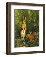 Hares, 1878-Olaf August Hermansen-Framed Giclee Print