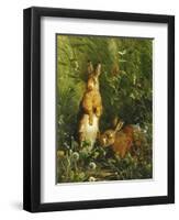 Hares, 1878-Olaf August Hermansen-Framed Giclee Print