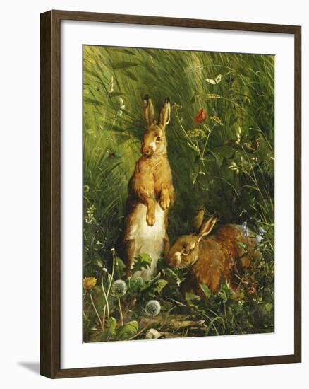 Hares-Olaf August Hermansen-Framed Giclee Print