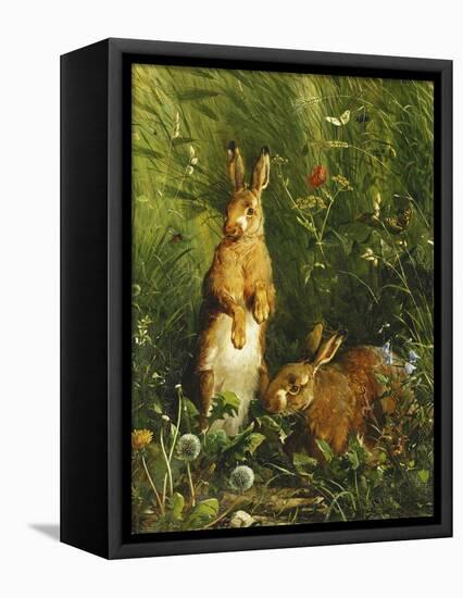 Hares-Olaf August Hermansen-Framed Stretched Canvas