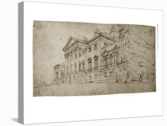 Harewood House, Yorkshire, C.1798 (Graphite on Textured Wove Paper)-Thomas Girtin-Stretched Canvas