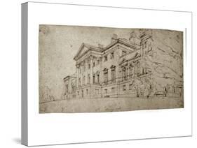 Harewood House, Yorkshire, C.1798 (Graphite on Textured Wove Paper)-Thomas Girtin-Stretched Canvas