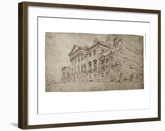 Harewood House, Yorkshire, C.1798 (Graphite on Textured Wove Paper)-Thomas Girtin-Framed Giclee Print