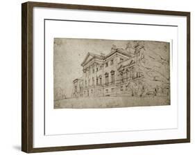 Harewood House, Yorkshire, C.1798 (Graphite on Textured Wove Paper)-Thomas Girtin-Framed Giclee Print