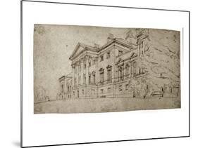 Harewood House, Yorkshire, C.1798 (Graphite on Textured Wove Paper)-Thomas Girtin-Mounted Giclee Print