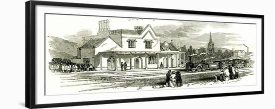 Harfleur the Station Opening of the Rouen and Havre Railway France 1847-null-Framed Giclee Print