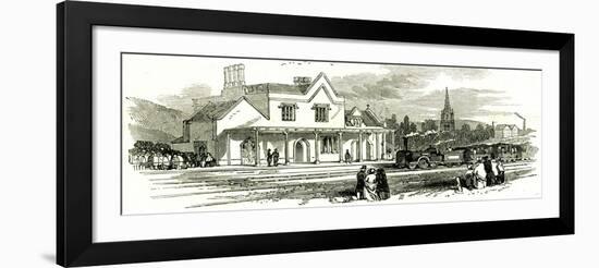 Harfleur the Station Opening of the Rouen and Havre Railway France 1847-null-Framed Giclee Print