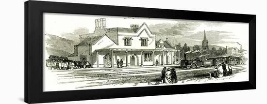 Harfleur the Station Opening of the Rouen and Havre Railway France 1847-null-Framed Giclee Print