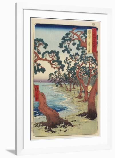 Harima--Maiko Beach, December 1853-Utagawa Hiroshige-Framed Giclee Print