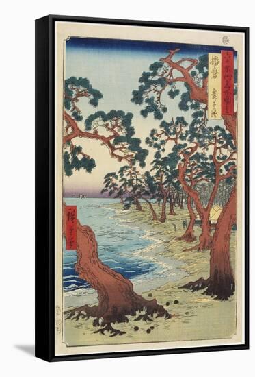 Harima--Maiko Beach, December 1853-Utagawa Hiroshige-Framed Stretched Canvas