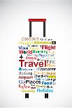 The Universal Travel Bag Concept Illustration Using The Most Used Travel Terminologies In The Shape-Harisha-Art Print