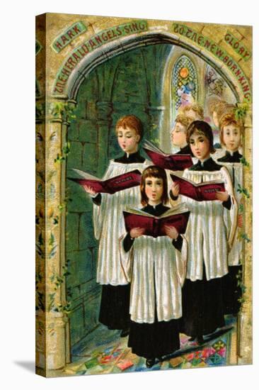 Hark the Herald Angels Sing, Victorian Postcard-null-Stretched Canvas