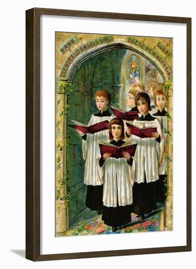 Hark the Herald Angels Sing, Victorian Postcard-null-Framed Giclee Print