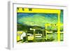 Harland & Wolff Cranes, Belfast, 2022 (Linoprint)-Charlotte Orr-Framed Giclee Print