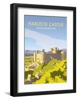 Harlech Castle - Dave Thompson Contemporary Travel Print-Dave Thompson-Framed Art Print