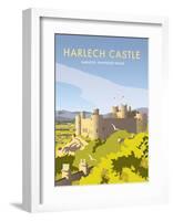 Harlech Castle - Dave Thompson Contemporary Travel Print-Dave Thompson-Framed Art Print