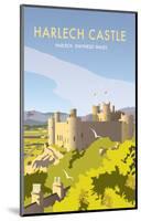 Harlech Castle - Dave Thompson Contemporary Travel Print-Dave Thompson-Mounted Giclee Print