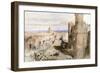 Harlech Castle from the Ramparts, 1850-John Gilbert-Framed Giclee Print