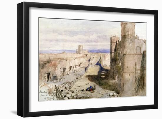 Harlech Castle from the Ramparts, 1850-John Gilbert-Framed Giclee Print