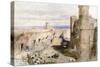 Harlech Castle from the Ramparts, 1850-John Gilbert-Stretched Canvas