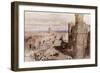Harlech Castle from the Ramparts, Wales, 1850-John Gilbert-Framed Giclee Print
