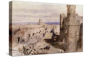 Harlech Castle from the Ramparts, Wales, 1850-John Gilbert-Stretched Canvas
