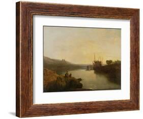 Harlech Castle, from Twgwyn Ferry, Summer's Evening Twilight-J. M. W. Turner-Framed Giclee Print