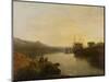 Harlech Castle, from Twgwyn Ferry, Summer's Evening Twilight-J. M. W. Turner-Mounted Giclee Print