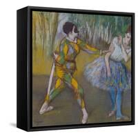 Harlekin Und Columbine, um 1886-Edgar Degas-Framed Stretched Canvas