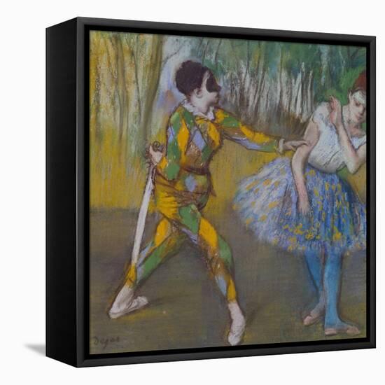 Harlekin Und Columbine, um 1886-Edgar Degas-Framed Stretched Canvas