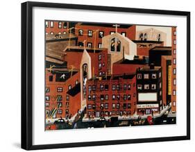 Harlem, 1942-Jacob Lawrence-Framed Art Print