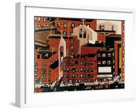 Harlem, 1942-Jacob Lawrence-Framed Giclee Print